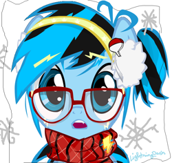 Size: 726x686 | Tagged: safe, artist:edline02, oc, oc only, oc:lightning dash, earth pony, pony, clothes, scarf, solo