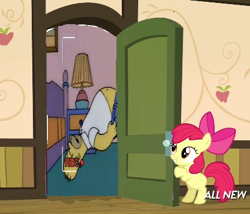 Size: 425x363 | Tagged: safe, apple bloom, somepony to watch over me, apple closet, door, exploitable meme, homer simpson, meme, the simpsons