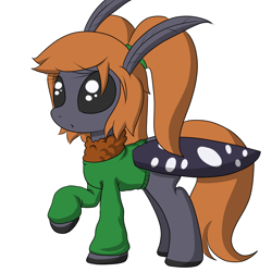 Size: 3600x3600 | Tagged: source needed, safe, artist:flowertartanon, oc, oc only, mothpony, original species, clothes, solo