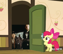 Size: 425x363 | Tagged: safe, apple bloom, somepony to watch over me, apple closet, exploitable meme, home alone