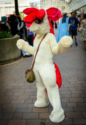 Size: 427x619 | Tagged: safe, artist:lessy652, apple bloom, human, cosplay, fursuit, irl, irl human, photo