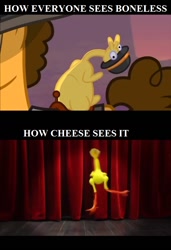 Size: 654x958 | Tagged: safe, edit, edited screencap, screencap, boneless, cheese sandwich, pinkie pride, caption, funny, live action