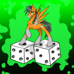 Size: 2362x2362 | Tagged: safe, artist:xenalollie, oc, oc only, oc:loaded dice, solo