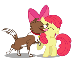 Size: 1000x1000 | Tagged: safe, artist:idontknow350, apple bloom, winona, simple background, transparent background, vector