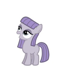 Size: 687x853 | Tagged: safe, artist:thecheeseburger, maud pie, pinkie pride, blank flank, cute, filly, maudabetes, simple background, smiling, solo, transparent background, vector, when she smiles