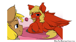 Size: 1000x550 | Tagged: safe, artist:bbsartboutique, oc, oc only, pegasus, pony, carpet, cute, flower, grin, rose, seductive, valentine's day