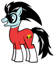 Size: 1600x1867 | Tagged: safe, artist:mrdaviez, derpibooru import, freakazoid, ponified, solo