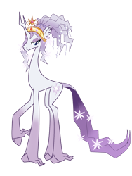 Size: 1200x1600 | Tagged: safe, artist:the-e-guess-corner, oc, oc only, oc:harmony (heilos), big crown thingy, ponified, solo, tree of harmony, unshorn fetlocks