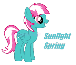 Size: 546x466 | Tagged: safe, artist:monkfishyadopts, spring step, sunlight spring, base used, cheerleader, happy, ms paint, solo