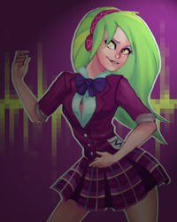 Size: 865x1080 | Tagged: safe, artist:heavenlysasha, lemon zest, equestria girls, friendship games, dancing, solo