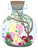 Size: 2199x2895 | Tagged: dead source, safe, artist:teranen, derpibooru import, fluttershy, twilight sparkle, breezie, bottle, breeziefied, mushroom, no pupils, pony in a bottle, simple background, species swap, terrarium, toadstool, transparent background, tree, twilight breezie