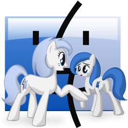 Size: 1200x1200 | Tagged: safe, artist:parallaxmlp, derpibooru import, finder, ponified, twins