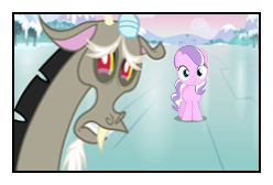 Size: 248x168 | Tagged: safe, artist:themasterofdespair, diamond tiara, discord, cute, deviantart stamp, diacord, shipping