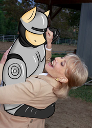 Size: 321x446 | Tagged: safe, human, barbara walters, irl, irl human, photo, ponified, robocop