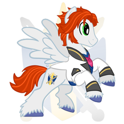 Size: 1000x1000 | Tagged: safe, artist:fuutachimaru, pegasus, pony, frozen (movie), ponified, prince, prince hans, solo