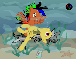 Size: 3300x2550 | Tagged: safe, artist:kyoshyu, daring do, oc, bubble, underwater