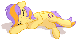 Size: 1280x659 | Tagged: safe, artist:furrgroup, asklibrapony, eyes closed, libra, lying down, on side, ponyscopes, simple background, sleeping, smiling, solo