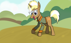 Size: 5000x3000 | Tagged: safe, artist:lamb-of-god-46, trenderhoof, simple ways, dirt, solo, sweet apple acres