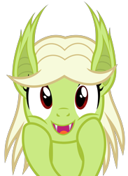Size: 4400x6000 | Tagged: safe, artist:magister39, granny smith, bat pony, pony, undead, vampire, vampony, absurd resolution, age regression, bat ponified, fangs, open mouth, race swap, simple background, smiling, solo, transparent background, vector, young granny smith