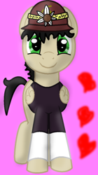 Size: 400x712 | Tagged: safe, artist:vetorhuskysamuria, heart, nick, ponified, solo, the walking dead, the walking dead game, the walking dead game season 2