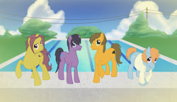 Size: 1800x1038 | Tagged: safe, artist:siezure-in-a-bag, pony, free!, mane, ponified