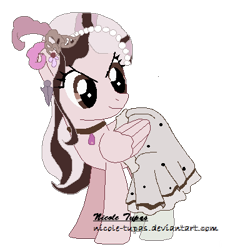 Size: 360x400 | Tagged: safe, artist:nicole-tupas, clothes, duchess swan, ever after high, ponified, solo