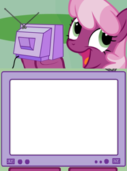 Size: 564x760 | Tagged: safe, artist:moongazeponies, cheerilee, exploitable, exploitable meme, meme, obligatory pony, smiling, solo, template, tv meme