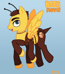 Size: 500x574 | Tagged: safe, artist:bees, artist:mcponyponypony, bee, barely pony related, barry benson, bee movie, cursed, cursed image, insert bee pun here, jerry seinfeld, solo