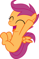 Size: 734x1088 | Tagged: safe, artist:rainbowderp98, scootaloo, pegasus, pony, female, jumping, solo