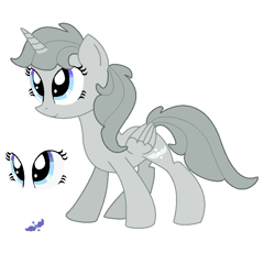 Size: 808x777 | Tagged: safe, artist:basementcat18, alicorn, pony, dovewing, ponified, solo, warrior cats