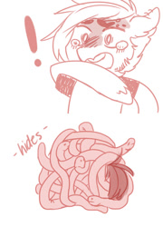 Size: 500x696 | Tagged: safe, artist:affurro, oc, oc only, oc:mister, anthro, caecilian, crying, piercing