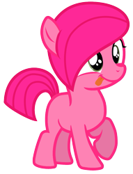 Size: 825x1080 | Tagged: safe, artist:brightstarclick, artist:davidsfire, oc, oc only, oc:rose, :p, simple background, solo, tongue out, transparent background, vector