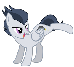 Size: 3395x3068 | Tagged: safe, artist:dreamcasterpegasus, rumble, bucking, older, solo