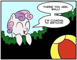 Size: 641x498 | Tagged: safe, artist:catfood-mcfly, sweetie belle, ball, fury belle, solo