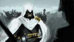 Size: 500x281 | Tagged: artist needed, safe, semi-anthro, assassin, assassin's creed, crossover, sword