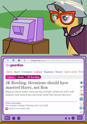 Size: 563x800 | Tagged: safe, a.k. yearling, daring do, daring don't, exploitable meme, harry potter, jk rowling, meme, obligatory pony, ron weasley, shipping, tv meme, unamused