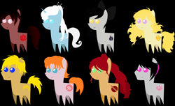 Size: 1024x624 | Tagged: safe, artist:starfireg, blake belladonna, jaune arc, jnpr, lie ren, nora valkyrie, pointy ponies, ponified, pyrrha nikos, ruby rose, rwby, weiss schnee, yang xiao long