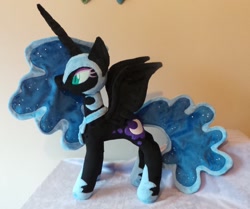 Size: 1024x857 | Tagged: safe, artist:pinkamoone, nightmare moon, irl, photo, plushie, solo