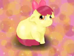 Size: 1024x768 | Tagged: safe, artist:waggytail, apple bloom, fluffy pony, fluffy pony original art, solo