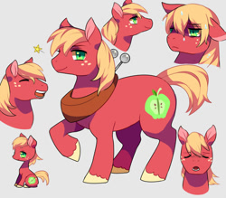 Size: 800x700 | Tagged: safe, artist:kabosu, big macintosh, earth pony, pony, colt, expressions, male, pixiv, solo, stallion