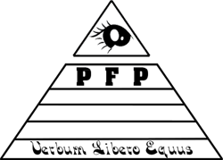 Size: 500x357 | Tagged: artist needed, safe, all seeing eye, horse news, illuminati, logo, no pony, pyramid, simple background, text, transparent background