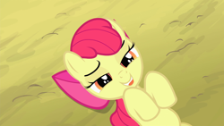 Size: 1920x1080 | Tagged: safe, screencap, apple bloom, somepony to watch over me, filly, lidded eyes, solo