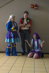 Size: 600x900 | Tagged: artist needed, safe, artist:ethan hellstrom, human, equestria girls, convention, cosplay, group photo, irl, irl human, ohayocon, photo