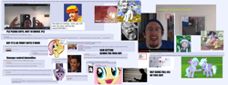 Size: 3200x1200 | Tagged: safe, /mlp/, 4chan, csi, dark skyes, drama, le happy merchant, million dollar extreme, orson welles, ruse, sam hyde, scam, youtube