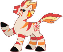 Size: 747x617 | Tagged: safe, artist:kryptid, zebra, my little pony chapter books, spoiler:book, artist interpretation, braze, rainbow dash and the daring do double dare, solo