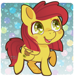 Size: 433x453 | Tagged: safe, artist:miss-glitter, oc, oc only, oc:peppy pines, pegasus, pony, female, happy, mare, smiling, solo