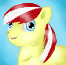 Size: 617x609 | Tagged: safe, artist:waggytail, oc, oc only, oc:waggyfluff, fluffy pony, derp, solo