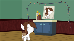 Size: 1401x789 | Tagged: safe, artist:evil-dec0y, pipsqueak, earth pony, pony, candle, colt, exploitable, exploitable meme, male, meme, narcissism, pipsqueak's shrine, plot, recursion, solo