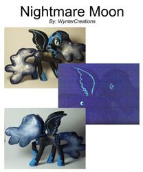 Size: 1024x1229 | Tagged: safe, artist:wyntercreations, nightmare moon, brushable, custom, toy