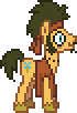 Size: 70x102 | Tagged: safe, artist:anonycat, desktop ponies, flax seed, pixel art, simple background, solo, transparent background, wip